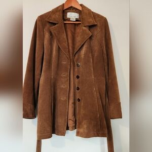 Nine West Suede Tan Trench Coat